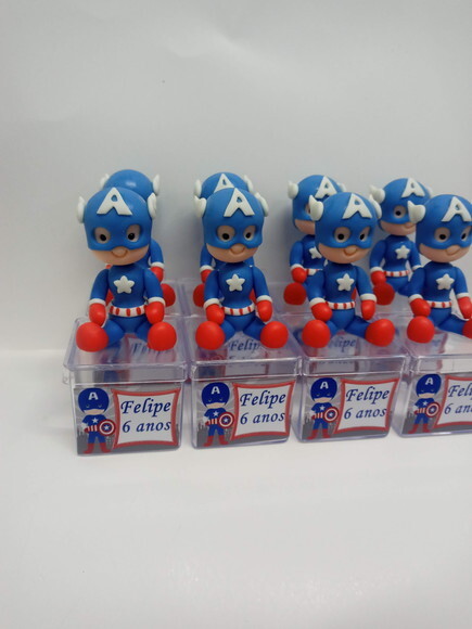 Lembrancinha Capitão América em Biscuit