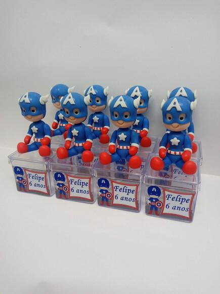Lembrancinha Capitão América em Biscuit