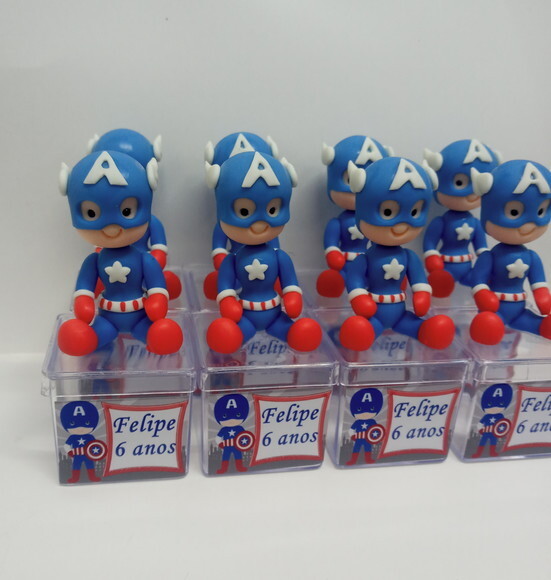 Lembrancinha Capitão América em Biscuit