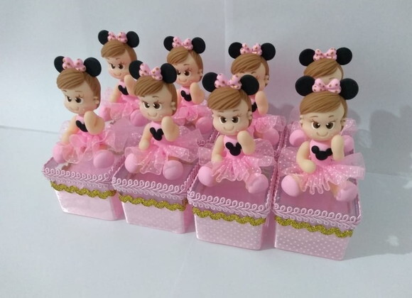Lembrancinha de luxo menina Minnie rosa