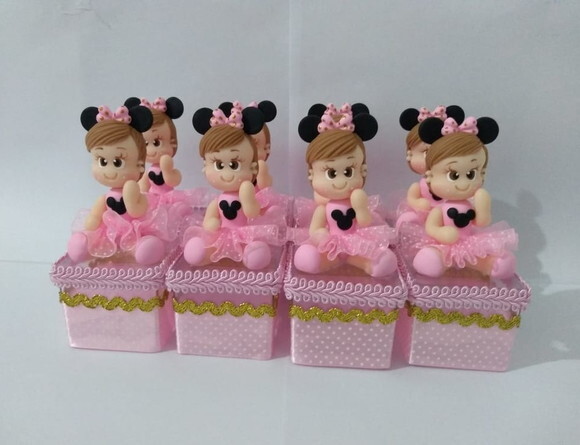 Lembrancinha de luxo menina Minnie rosa