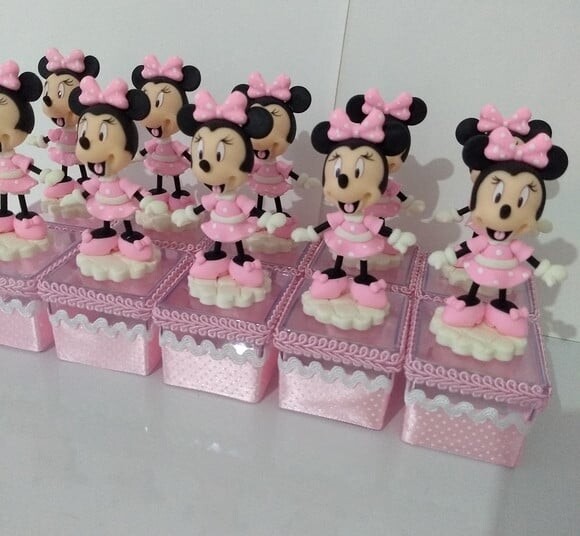 Lembrancinha de luxo Minnie rosa