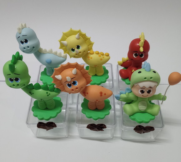 Lembrancinhas Dinossauro em Biscuit