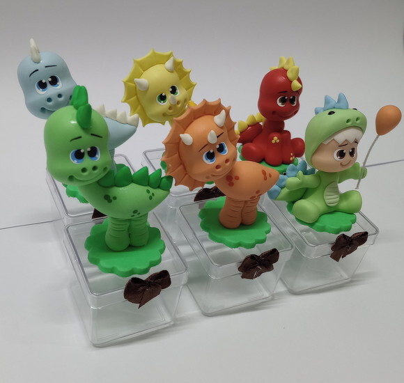 Lembrancinhas Dinossauro em Biscuit
