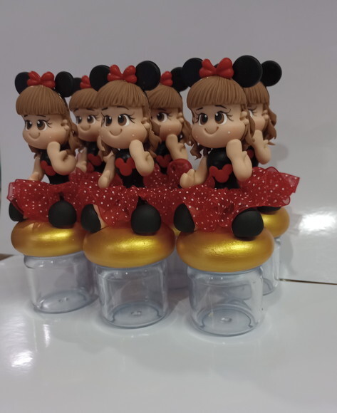 Lembrancinhas Menina Minnie em Biscuit