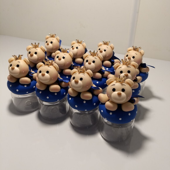 Lembrancinhas ursinho príncipe em biscuit