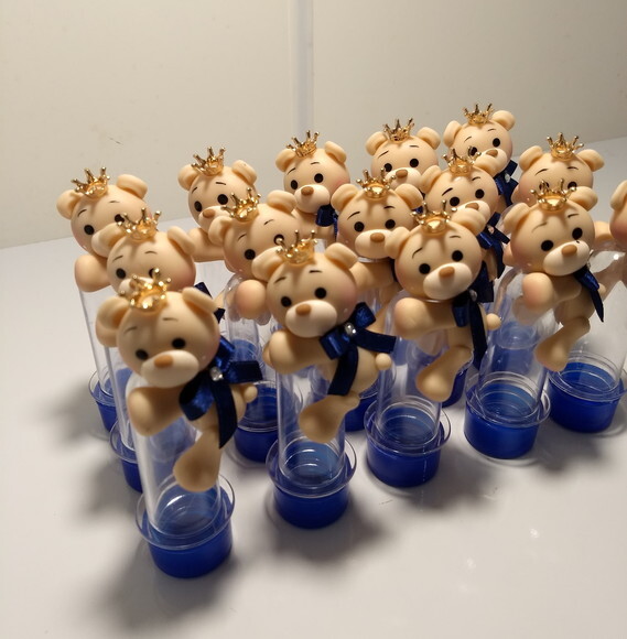 MIni Tubete ursinho príncipe em biscuit