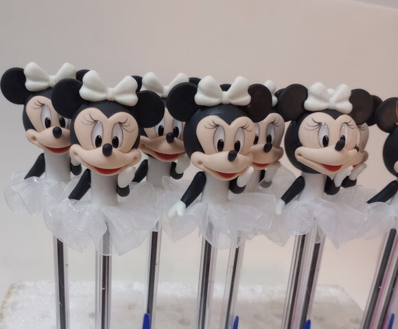 Ponteira de Lápis Minnie Noiva em Biscuit