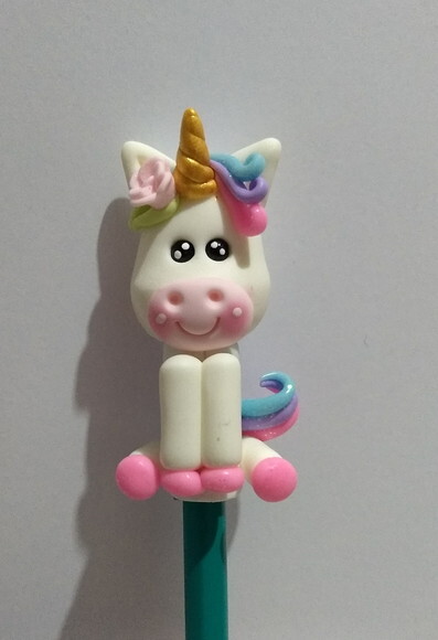 Ponteira de lápis unicórnio