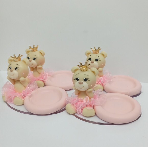 Porta Doce Ursinha em Biscuit