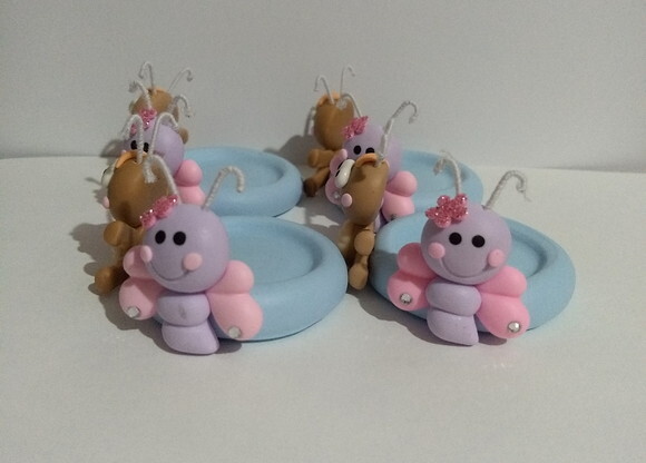 Porta doces galinha pintadinha candy color em biscuit