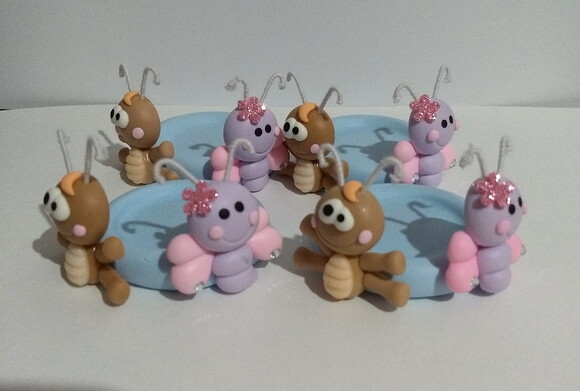 Porta doces galinha pintadinha candy color em biscuit