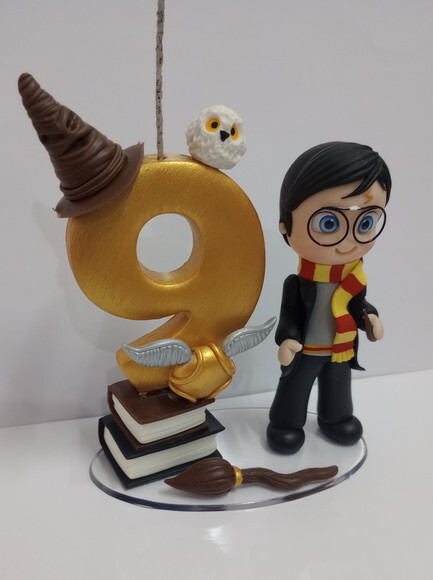 Topo de Bolo Harry Potter em Biscuit