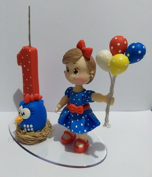 Topo de bolo galinha pintadinha mini