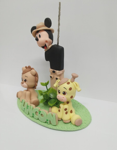Topo de bolo Mickey safari