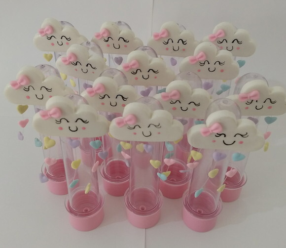 Tubete chuva de amor em biscuit
