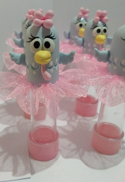 Tubete galinha pintadinha candy color