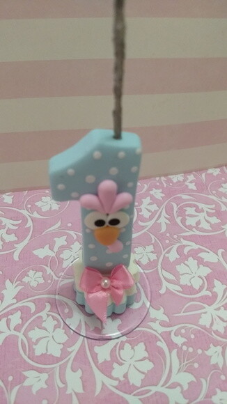 Vela da Galinha pintadinha candy color