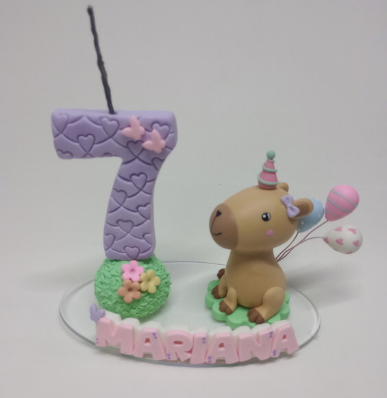 Vela Decorada Capivara de Biscuit