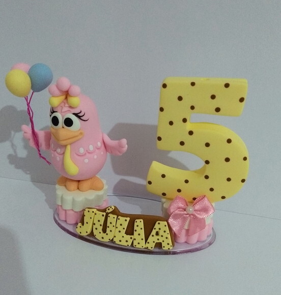 Vela galinha pintadinha candy color