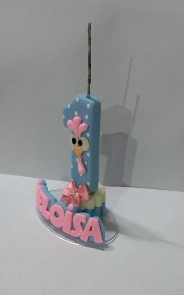 Vela galinha pintadinha candy color