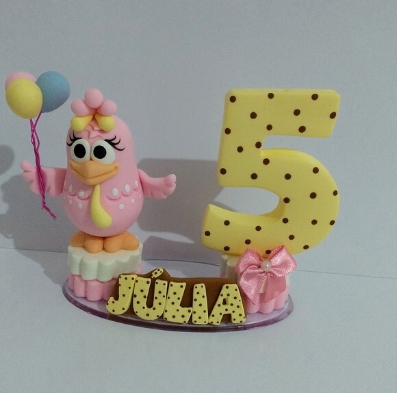 Vela galinha pintadinha candy color
