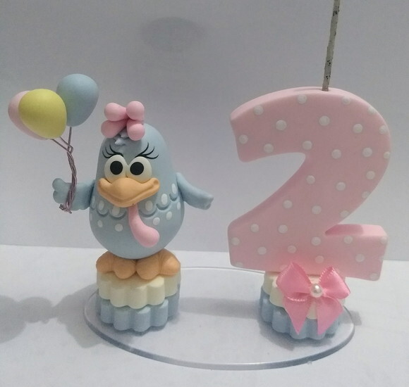 Vela Galinha Pintadinha Candy Color Rosa