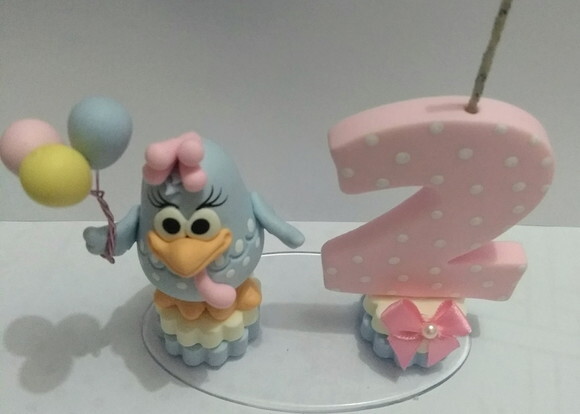 Vela Galinha Pintadinha Candy Color Rosa