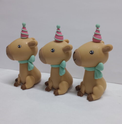 Aplique Capivara em Biscuit