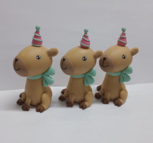 Aplique Capivara em Biscuit