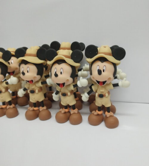 Aplique mickey safari em biscuit