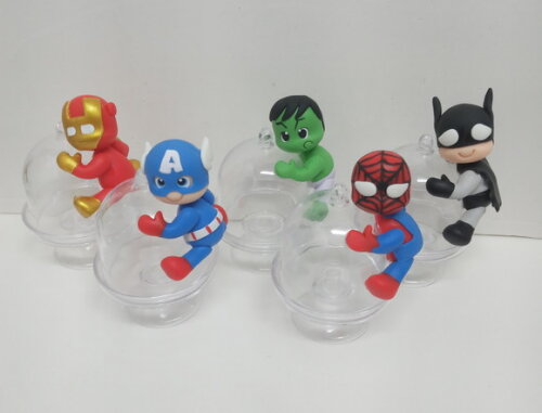 Cúpula para Brigadeiro Super Heróis em Biscuit