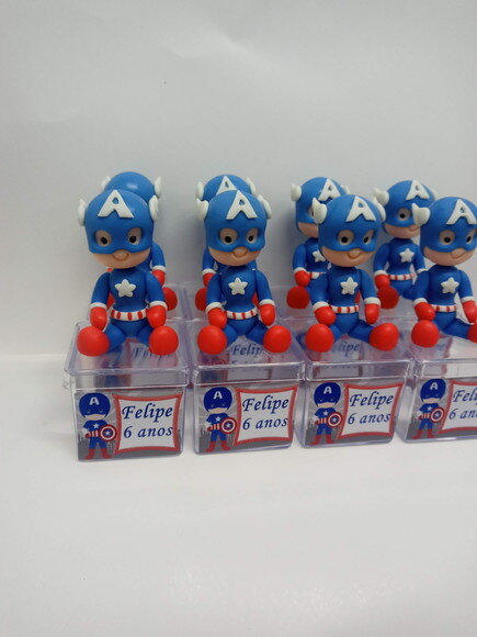 Lembrancinha Capitão América em Biscuit