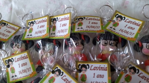 Lembrancinha chaveiro tema Chiquinha