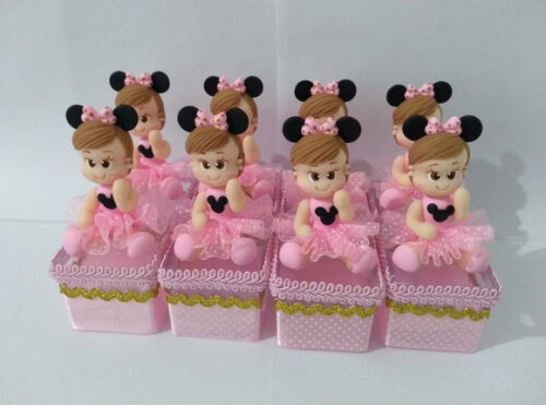 Lembrancinha de luxo menina Minnie rosa