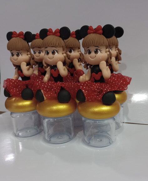 Lembrancinhas Menina Minnie em Biscuit