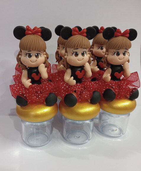 Lembrancinhas Menina Minnie em Biscuit
