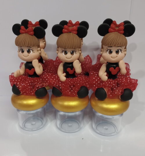 Lembrancinhas Menina Minnie em Biscuit
