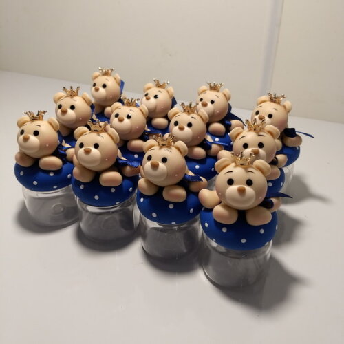Lembrancinhas ursinho príncipe em biscuit