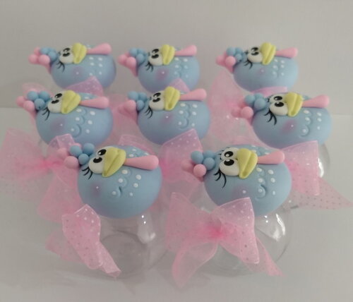 Mini baleiro tema galinha pintadinha candy color
