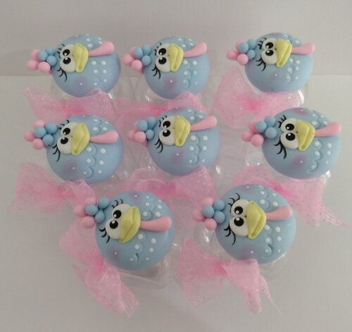 Mini baleiro tema galinha pintadinha candy color
