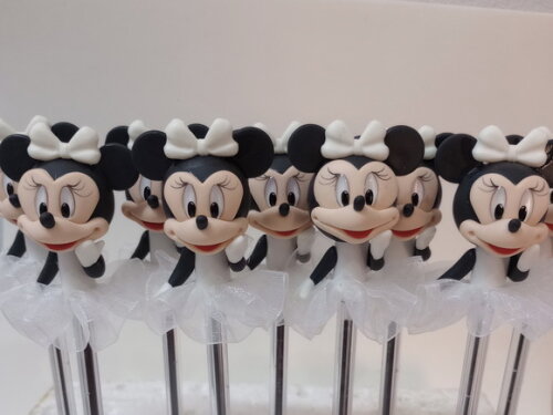 Ponteira de Lápis Minnie Noiva em Biscuit