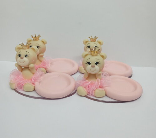 Porta Doce Ursinha em Biscuit