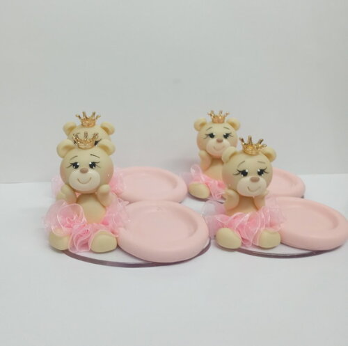 Porta Doce Ursinha em Biscuit