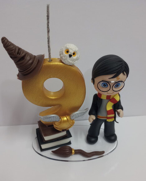 Topo de Bolo Harry Potter em Biscuit