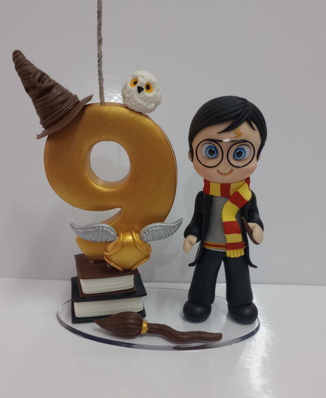 Topo de Bolo Harry Potter em Biscuit