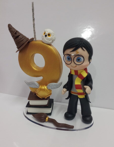Topo de Bolo Harry Potter em Biscuit