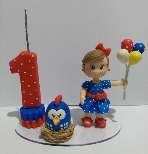 Topo de bolo galinha pintadinha mini