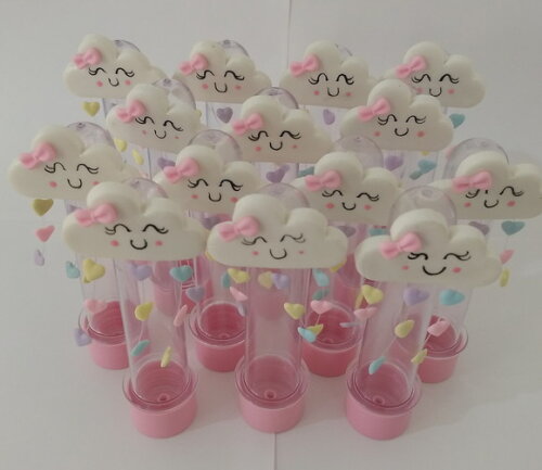Tubete chuva de amor em biscuit