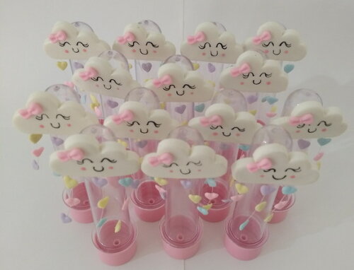 Tubete chuva de amor em biscuit